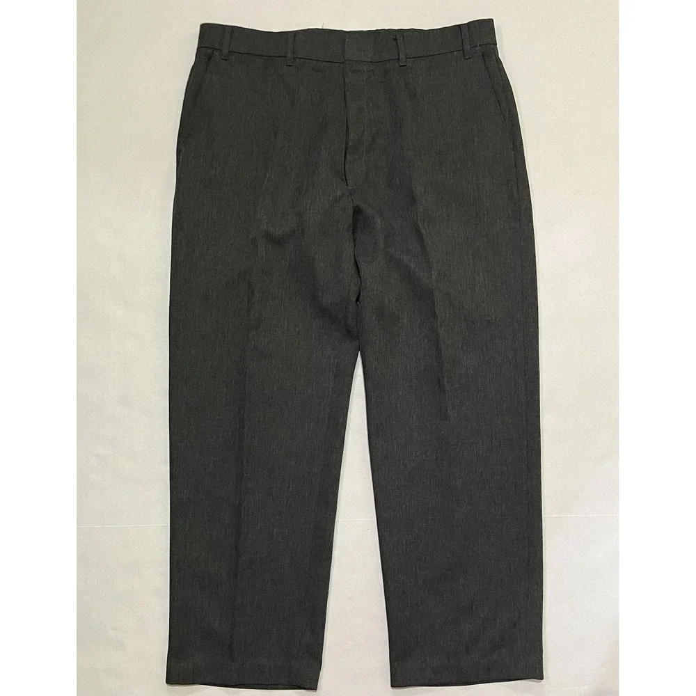 Levis Action Slacks Mens Size‎ 38 X 27.5 Pants Flat Front Straight Gray Casual